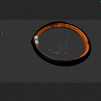3d model of the wristband showing how the circuit would function.