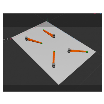 3d model of the poster showing how the circuit would be setup