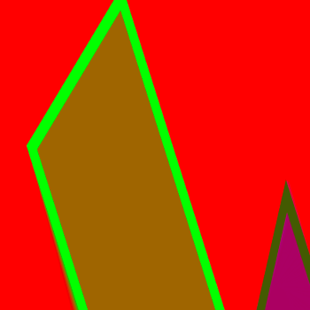 This shows how the code functions since the shapes have moved down. I also messed around with some of the colours and transparency options to make the squares unique. 