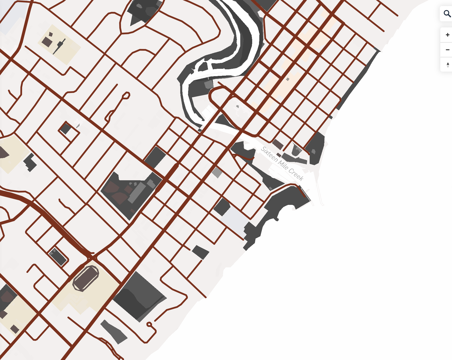 White red and gray map