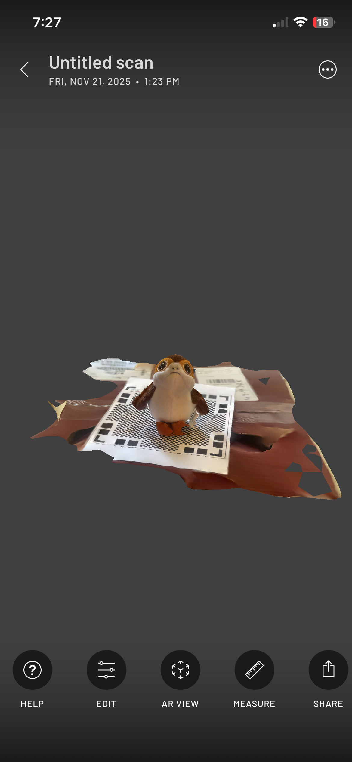 Scan of a plush i bought years ago at disney